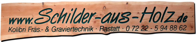 Holzschild gefräst und tiefer liegende Flächen koloriert.